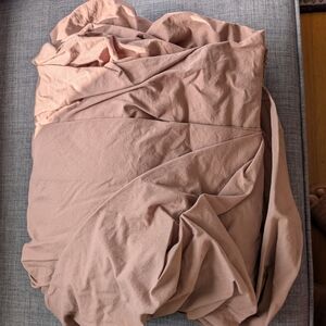 Parachute Bedding Brushed Cotton Queen Fitted And Flat Sheet Mauve Pink Clover